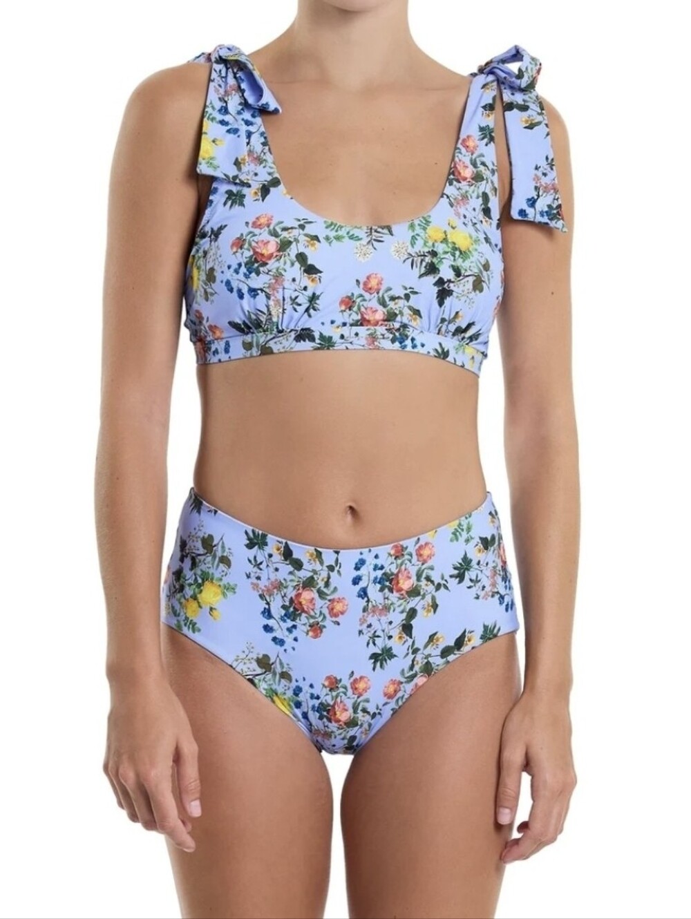 Hanky Panky Thankful Floral Bikini Set Scoop Top High Waist Bottom M